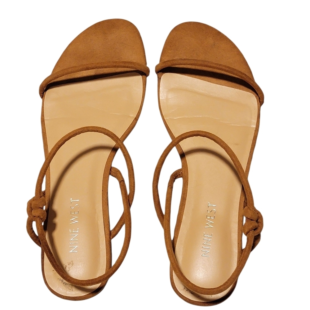 Nine West Brown Strappy Sandals Festival Boho Vacation Vibe